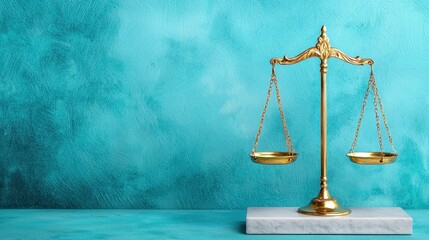 Golden Scale of Trust: Balancing Customer Confidence and Marketing Objectives with Watercolor Harmony and Copy Space for Text