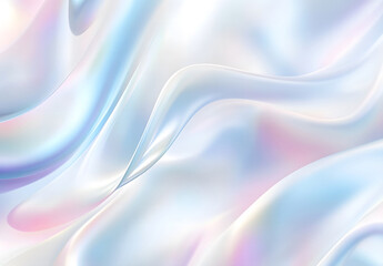Obraz premium Elegant Flowing Wave Abstract Design in Soft Pastel Gradient with Sparkling Light Effects