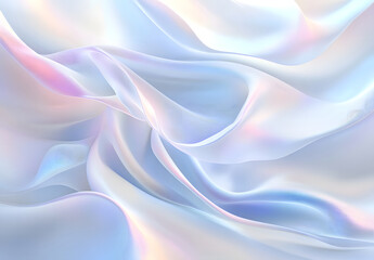 Obraz premium Elegant Flowing Wave Abstract Design in Soft Pastel Gradient with Sparkling Light Effects
