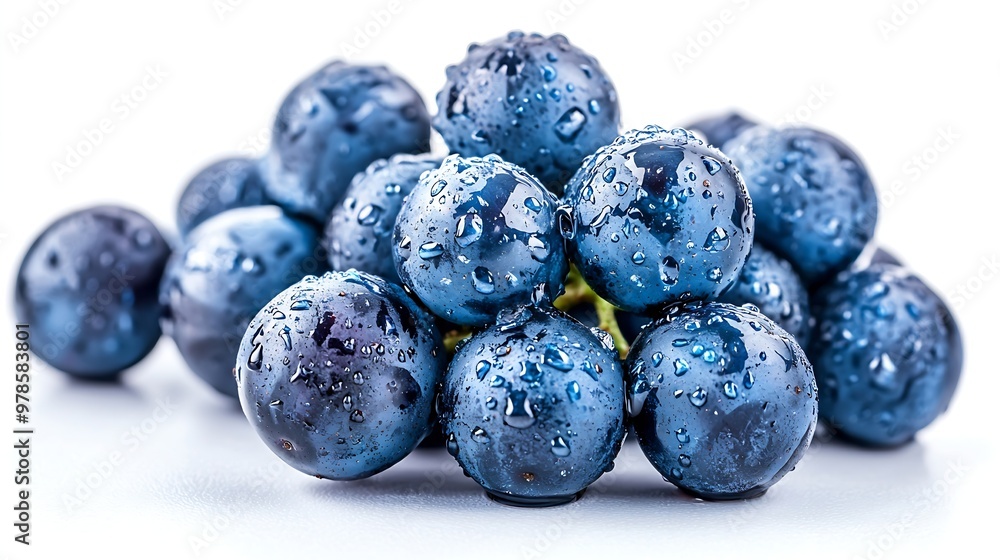 Aufkleber bunch of grape berries isolated on white background : generative ai