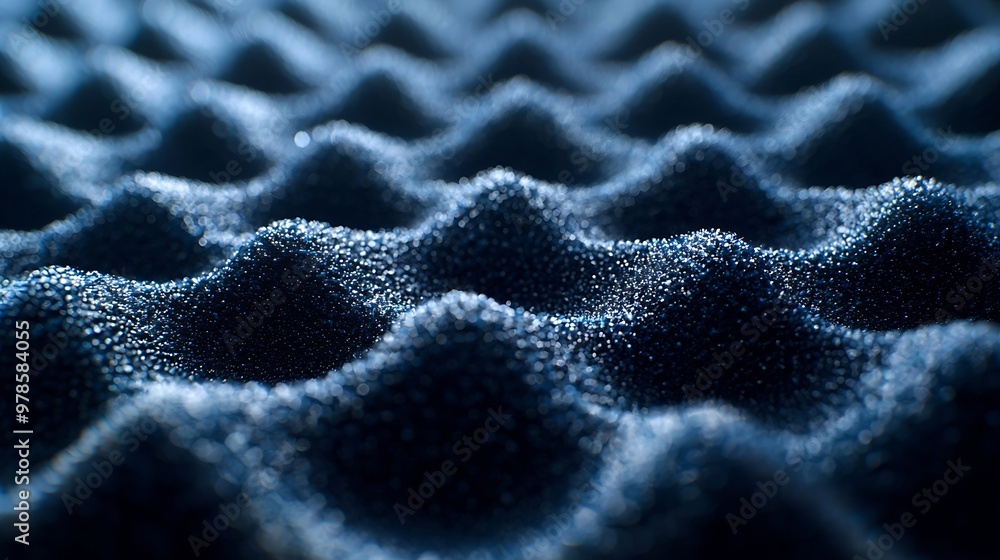 Aufkleber Acoustic Foam for Sound Recording and Mastering Studio Background Texture Pattern : Generative AI