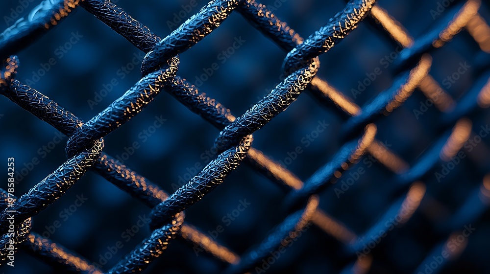 Poster Metallic Netting Texture : Generative AI
