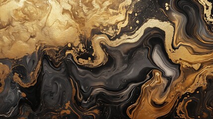 Explore a captivating gold marbling background with rich swirls and textured layers for a luxurious look.
