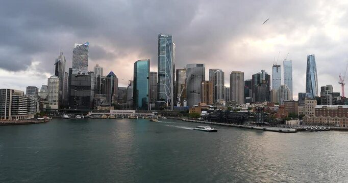 Sydney's skyline of the central business district.Sydney Overseas Passenger Terminal, Circular Quay.