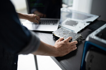 IT Engineer installing Hardware Equipment Development Facility Engineer  Maintenance computer...
