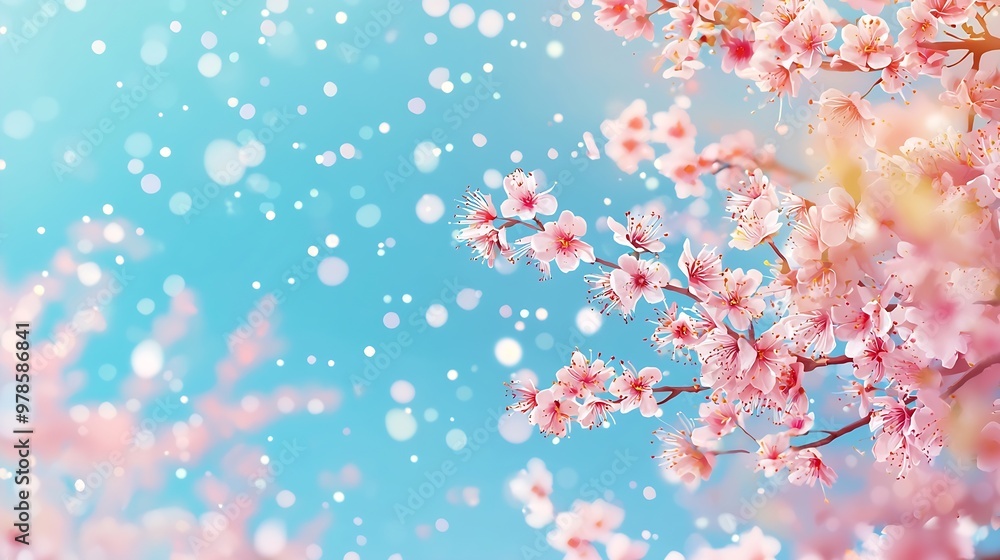 Poster Spring Vector Background : Generative AI