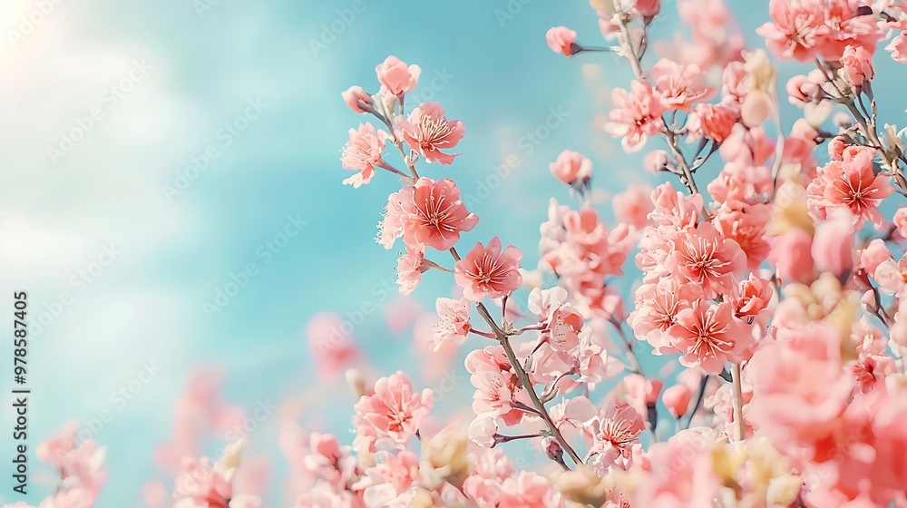 Poster springsummer background : generative ai