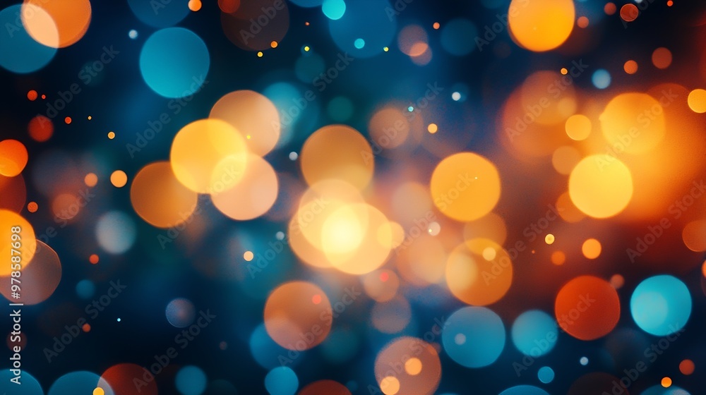 Poster blurred colorful lights background : generative ai