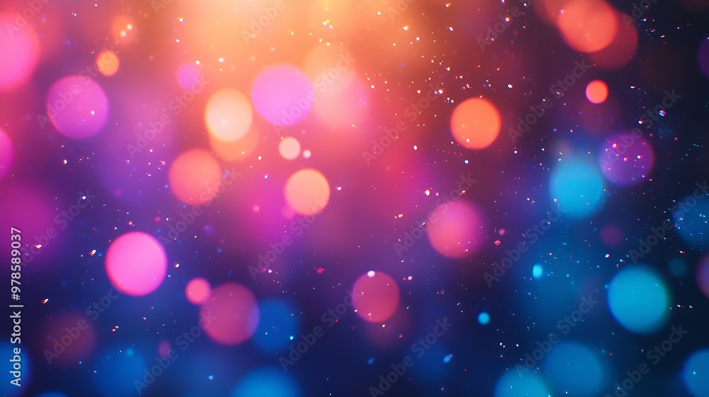 Aufkleber colorful bokeh background : generative ai