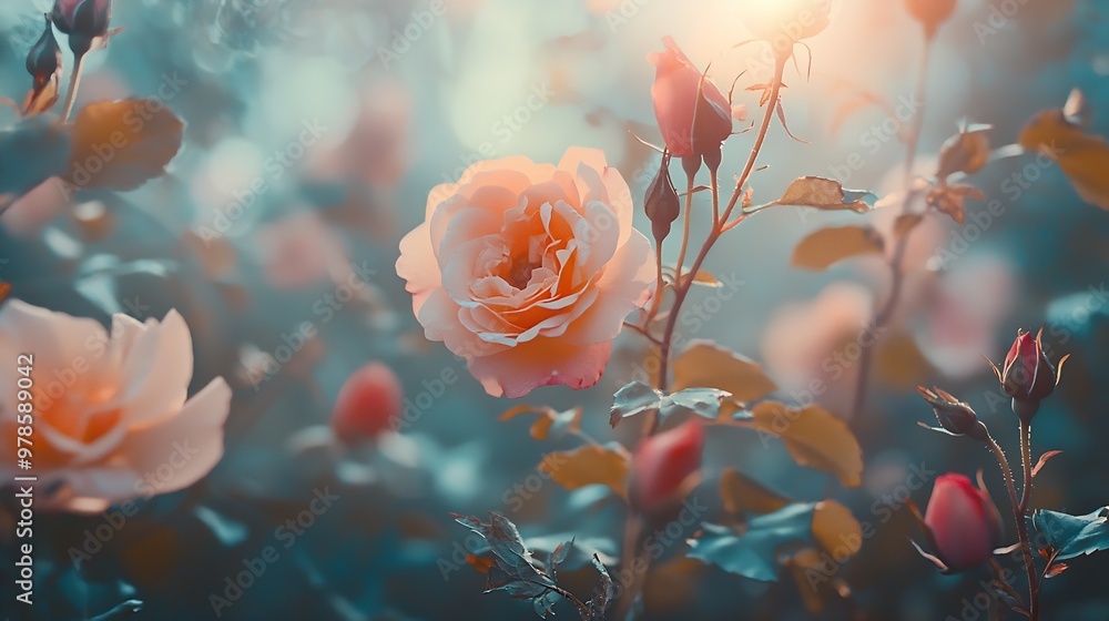 Aufkleber decorative frame background : generative ai