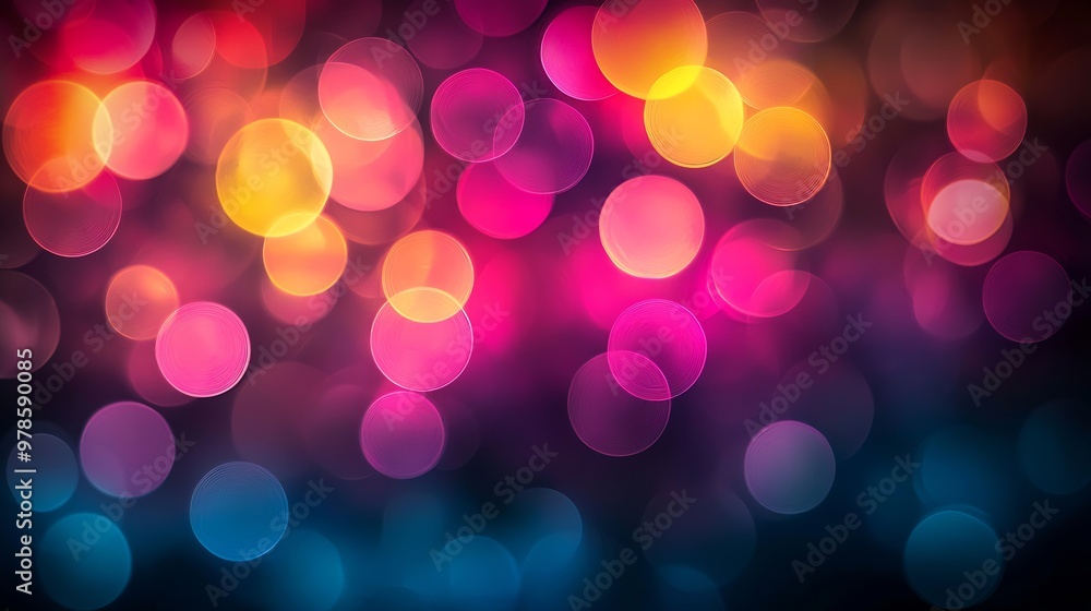 Aufkleber Abstract Colorful Bokeh Background : Generative AI