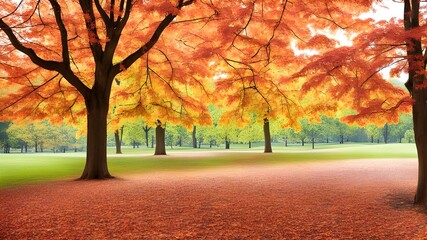 park with autumn