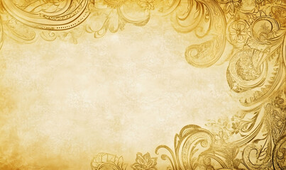 Vintage paper background with floral pattern.