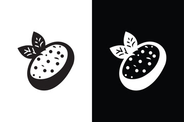 Clean Potato Silhouette Black And White Icon.