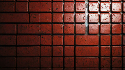 Red rectangular blocks with gritty texture background