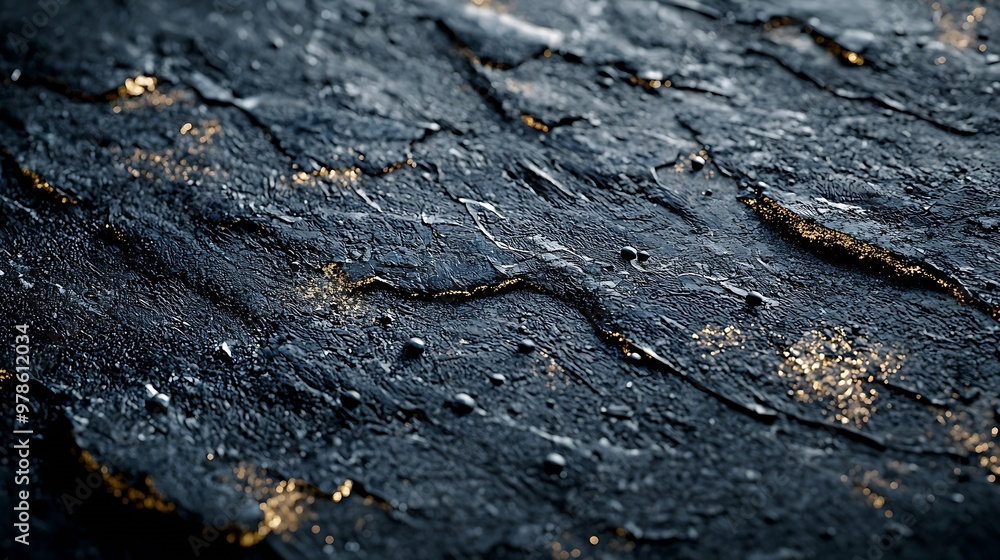 Poster Black Dusty Distressed Background Texture : Generative AI