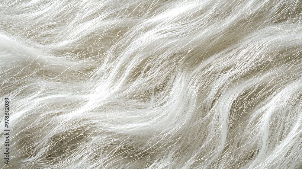 Poster white fluffy cotton wool texture closeup background : generative ai