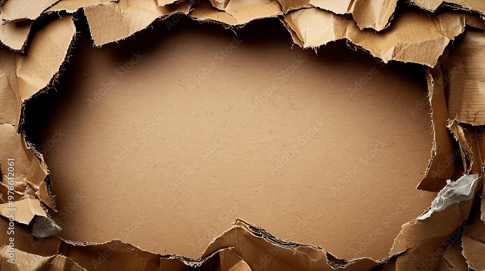 Poster cardboard texture top view : generative ai