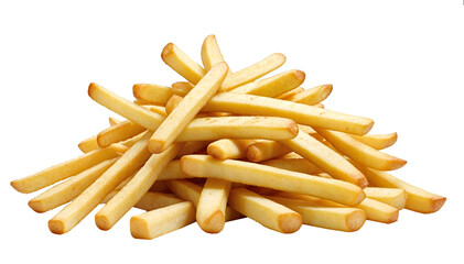 French fries isolated on transparent background