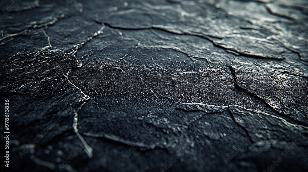 Poster dust and scratches on black surface texture background : generative ai