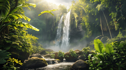waterfall in the jungle