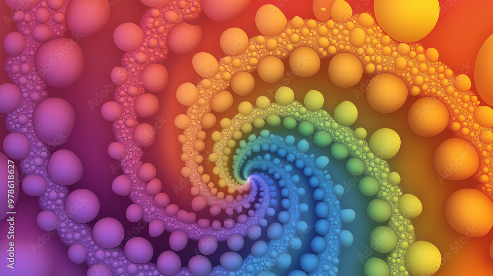 Poster abstract 3d rendering of colorful fractal background. creative design templates.