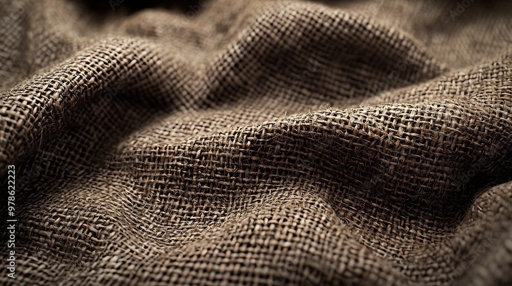 Poster grunge sacking fabric background : generative ai