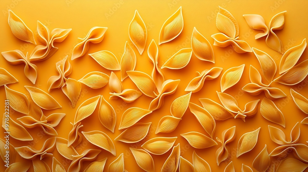 Poster pasta texture top view : generative ai