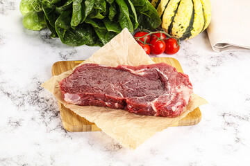 Raw rib eye beef premium steak