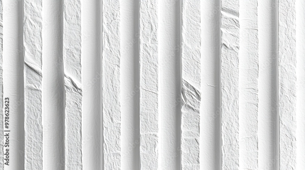 Poster white corrugated cardboard texture closeup background : generative ai