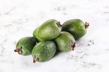 Fresh sweet juicy ripe feijoa