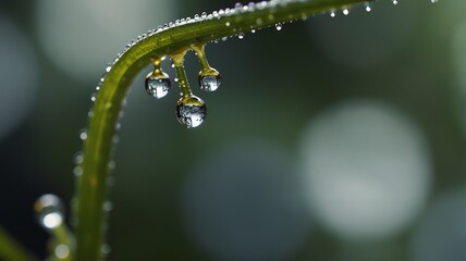 water droplets on a plant