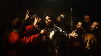 Caravaggio’s The Conversion of Saint Paul: Baroque Painting with Chiaroscuro, Dramatic Light and Darkness, and Symbolic Religious Narrative