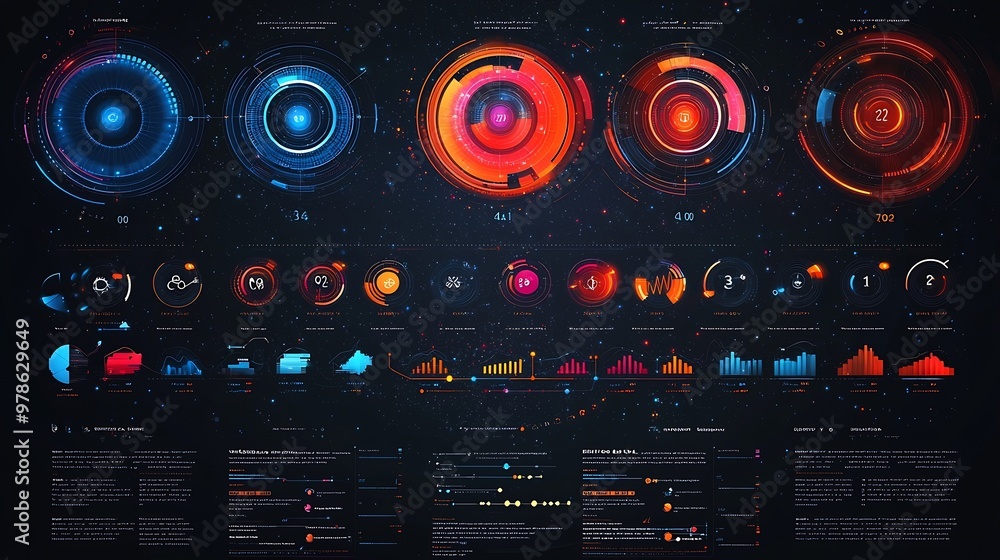 Aufkleber Modern Infographic Style Options Vector Illustration for Business and Web Design : Generative AI