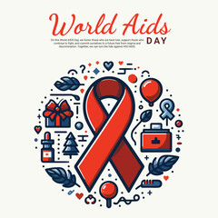 worlds aids day social media post banner template