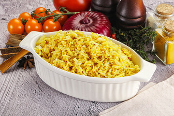 Indian cuisine lemon basmati rice