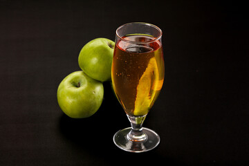 Fresh sweet natural apple juice