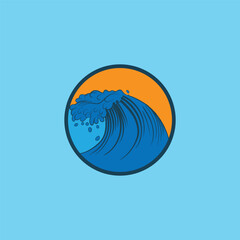 wave logo vector