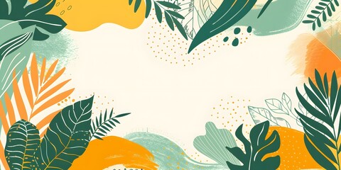 Obraz premium Tropical Leaves Abstract Art Background