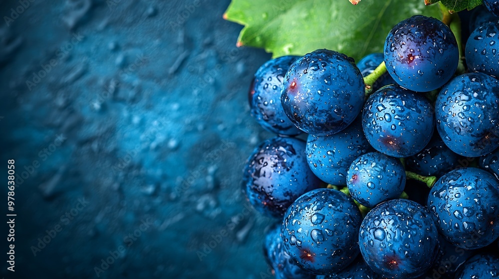Poster grapes background : generative ai