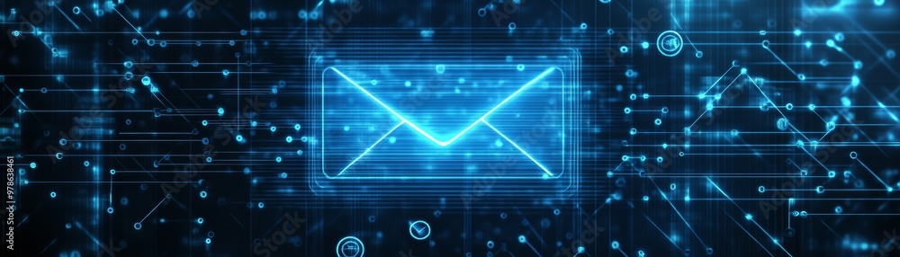 Poster digital email network abstract background