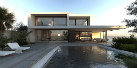 Modern Minimalist Home with Infinity Pool and Ocean View