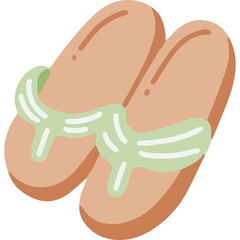 Summer element collection in flat design