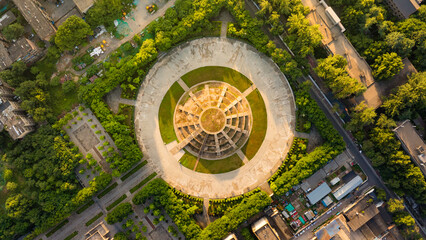 Aerial photography of the Tang Dynasty Temple of Heaven ruins in Xi'an
