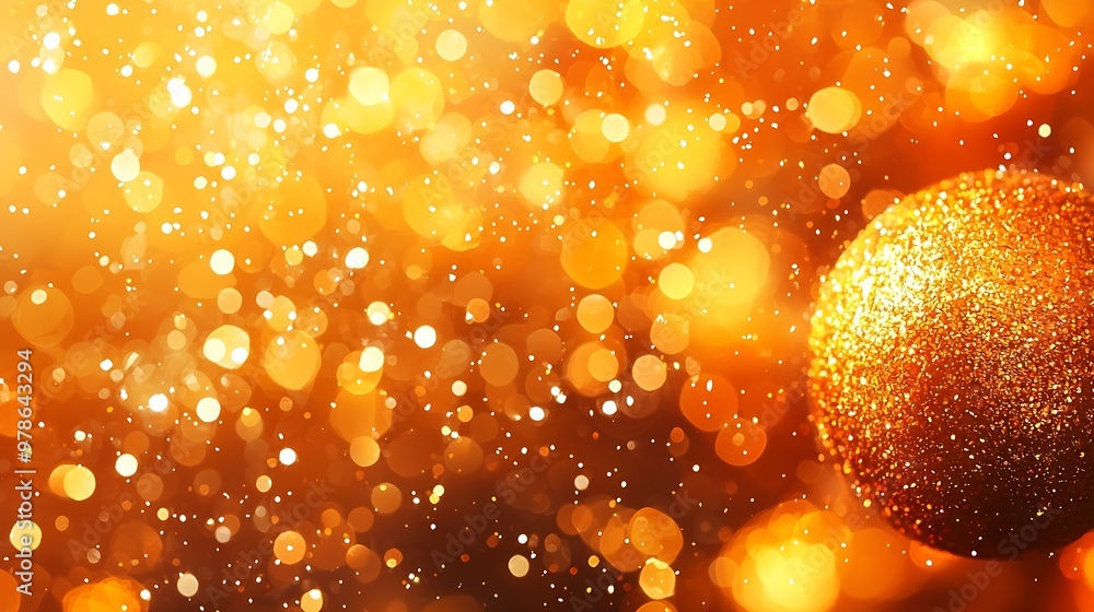 Poster abstract orange background : generative ai