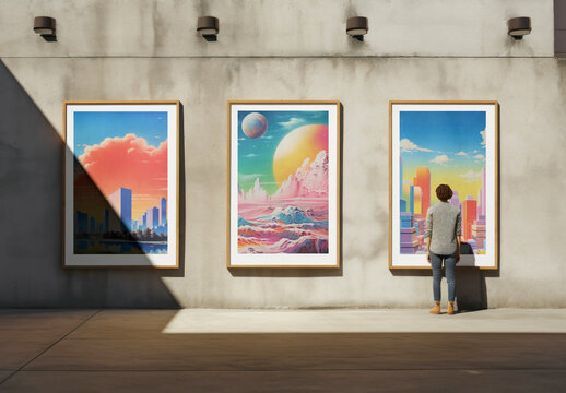 Artwork Frames Mockup With Generative AI