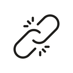 Link Break Icon - Line