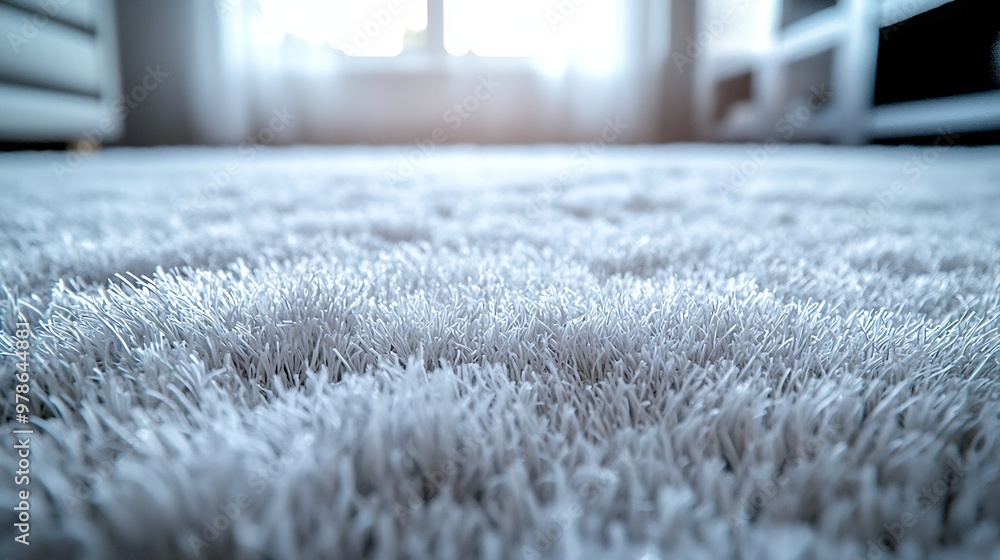 Poster white woolen carpet texture : generative ai