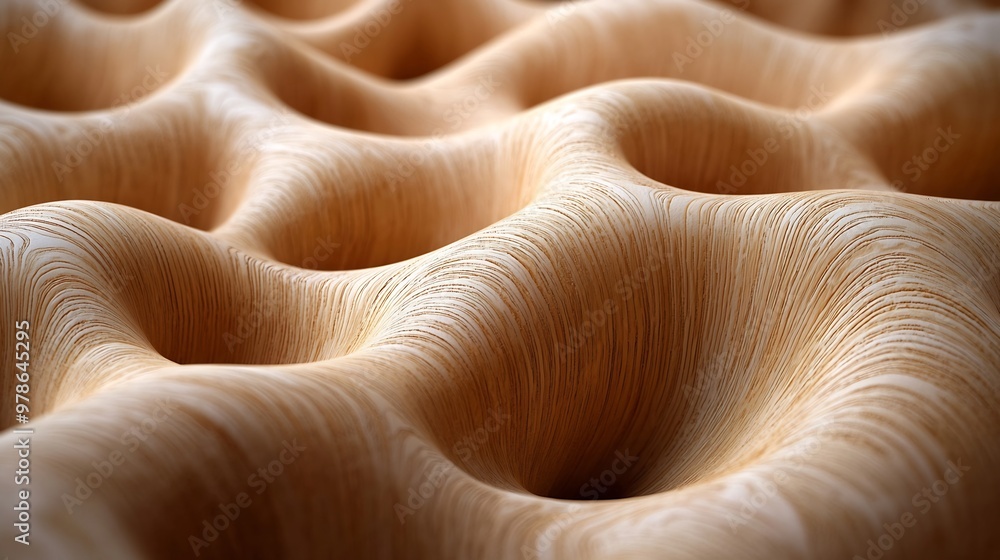 Aufkleber light wood texture background : generative ai