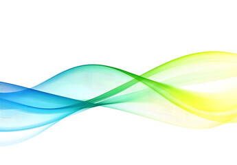 Fototapeta premium Abstract Colorful Flowing Wave Design with Green and Blue Gradients